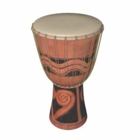 โมเดล 3 มิติของ Djembe Drum ของแอฟริกา