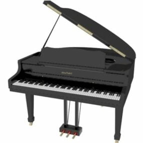 Tribal Tuesday Grand Piano 3d model