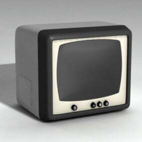 Oud Crt-monitor 3D-model