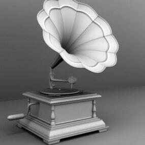Phonograph 3D-Modell
