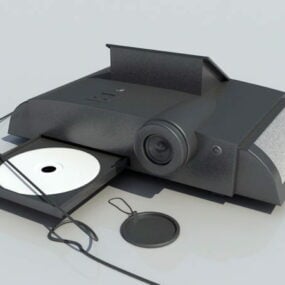Přenosný dvd přehrávač a projektor 3D model