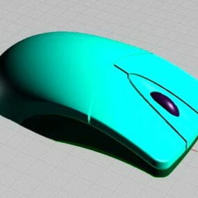 Modello 3d del mouse ottico con rotella