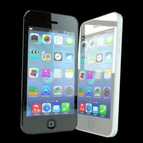 Iphone 5 em preto e branco Modelo 3D