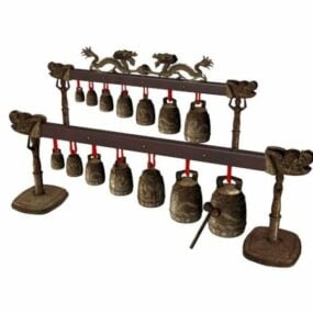 Ancient Chinese Musical Instrument Bianzhong 3d model