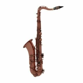 3д модель бронзового альт-саксофона