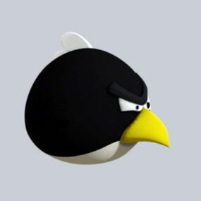 Angry Bird Black דגם תלת מימד