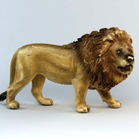 3д модель фигурки льва