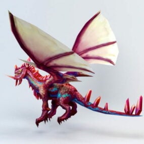 Black Evil Dragon Character 3d model