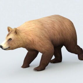 Modelo 3d de animação de caminhada de urso