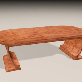 复古会议桌3d模型