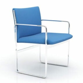 Modern Chrome Chair 3d model