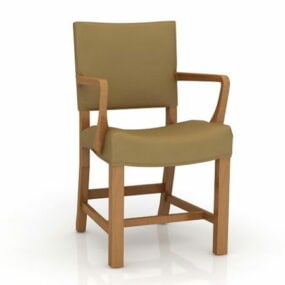 Wooden Arm Chair 3d model