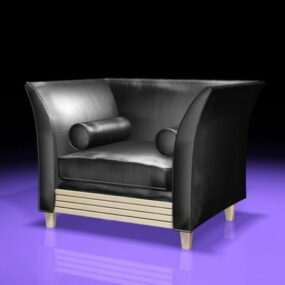 Modelo 3d de sofá de couro para escritório
