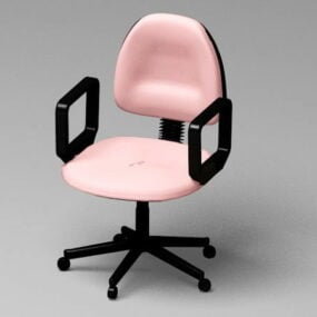 كرسي مكتب وردي موديل 3D