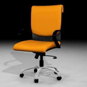 Oransje kontorstol 3d-modell