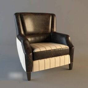 Cadeira de braço de couro Chelsea Classic Modelo 3D