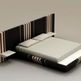 Contemporary Platform Bed 3d model