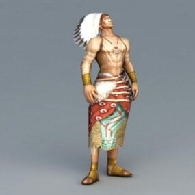 印第安酋长 3d模型