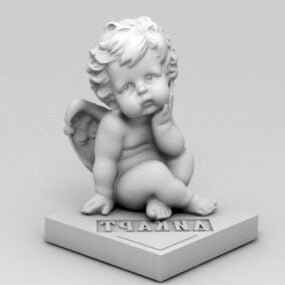 天使の天使の置物 3D モデル
