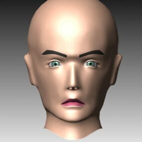 Animert ansiktsuttrykk 3d-modell