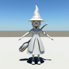 Halloween Little Witch Girl 3d model