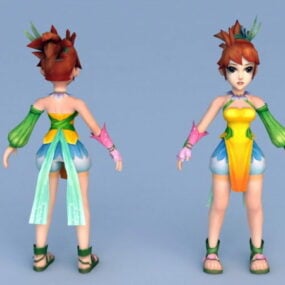 Chinese Anime Girl Character 3d model