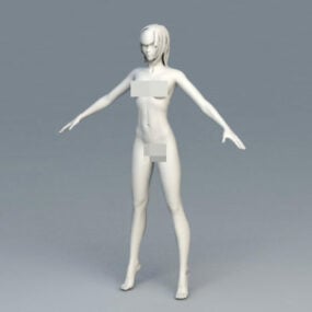 Modello 3d del corpo femminile