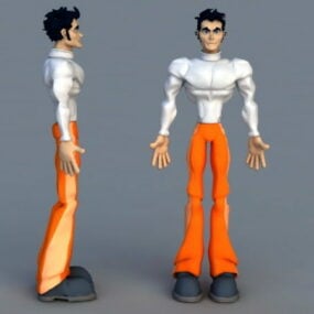 Personaje de hombre de dibujos animados modelo 3d
