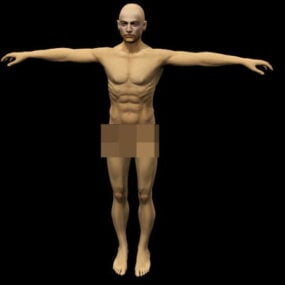 Cuerpo de hombre fuerte modelo 3d