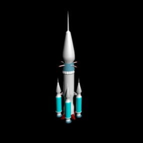 Nave espacial cohete modelo 3d