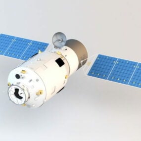 天州-1 貨物宇宙船 3D モデル