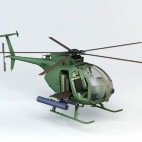 Ah-6 Little Bird Helicopter 3d-model