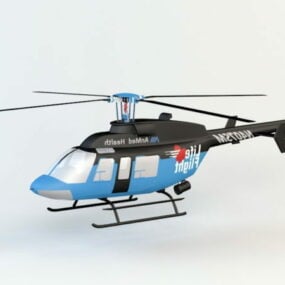 Bell 407 Helikopteri 3d-malli