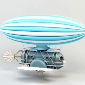 Mô hình 3d khí cầu Steampunk