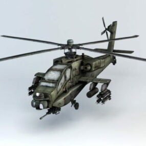 Apache Attack Helicopter 3d-modell