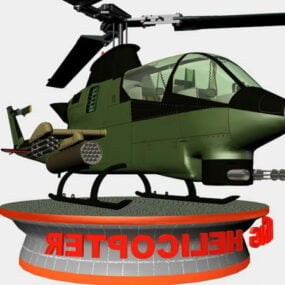 3д модель ударного вертолета