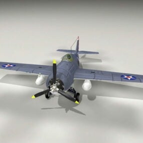 Mô hình 4d máy bay chiến đấu F3f Wildcat