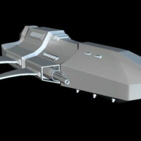 Sci-fi Gunship 3d model