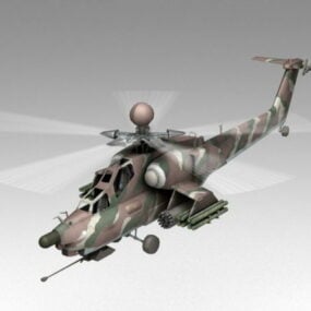 Mi-28 نموذج مروحية هجومية ثلاثية الأبعاد