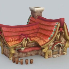 Středověký pekařský dům 3D model