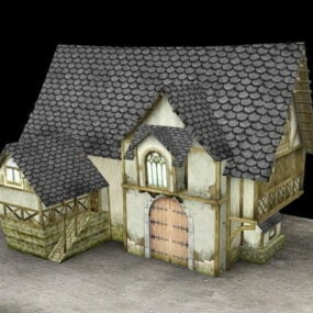 3D model středověkého městského domu
