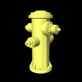 Model 3D Hydrant Kuning