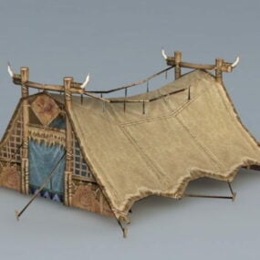 3D model starověkého vojenského stanu