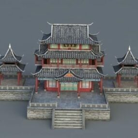 3д модель древней китайской архитектуры
