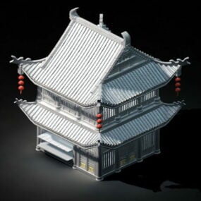 3D-Modell der alten chinesischen Architektur