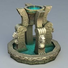 3d модель фантастичного фонтану