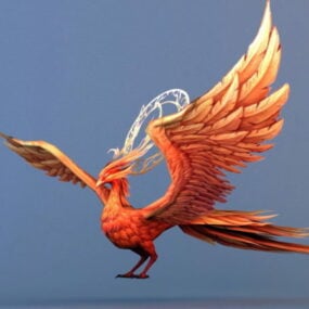 Modello 3d dell'uccello fenice