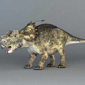 Modello 3d dell'impianto di perforazione dei dinosauri Achelousaurus