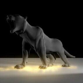 Tiger Animated Rig 3D-malli