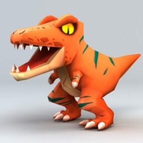 Cute Velociraptor Dinosaur 3d model